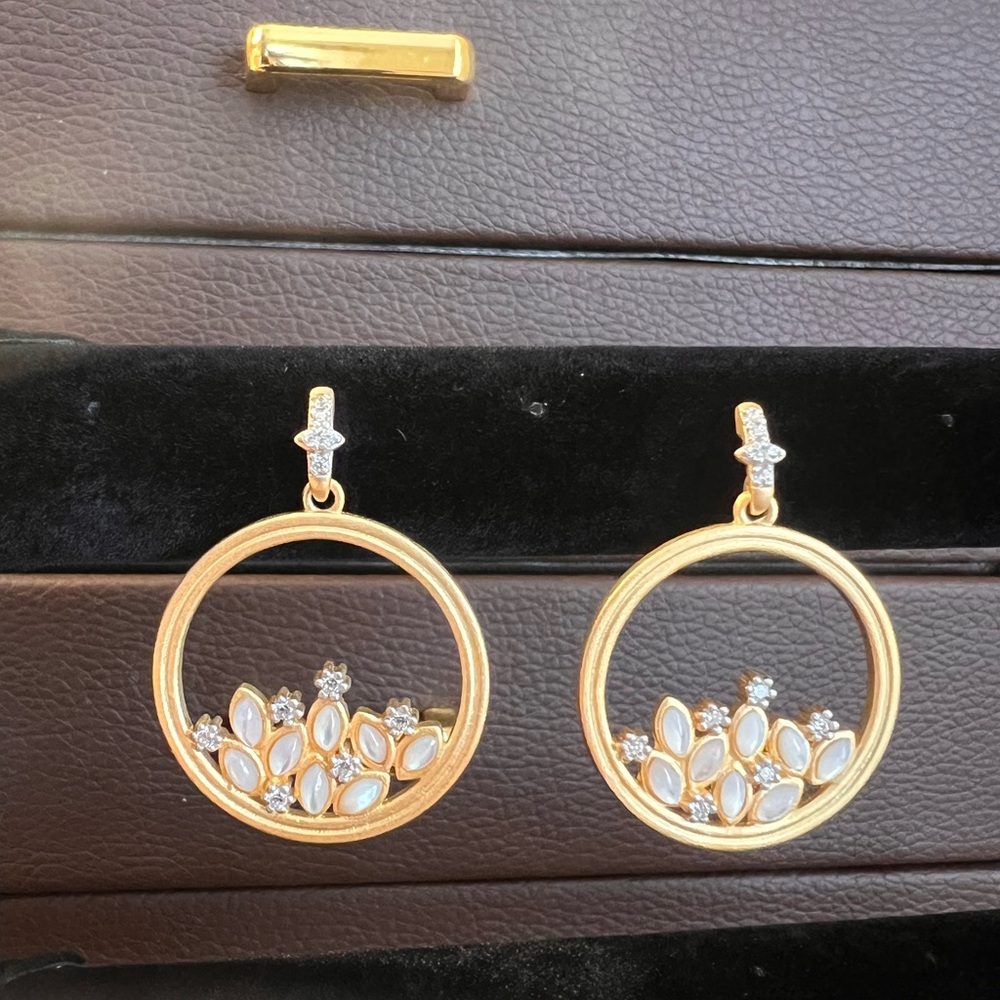 Frieda Rothman Gold Floral Earrings